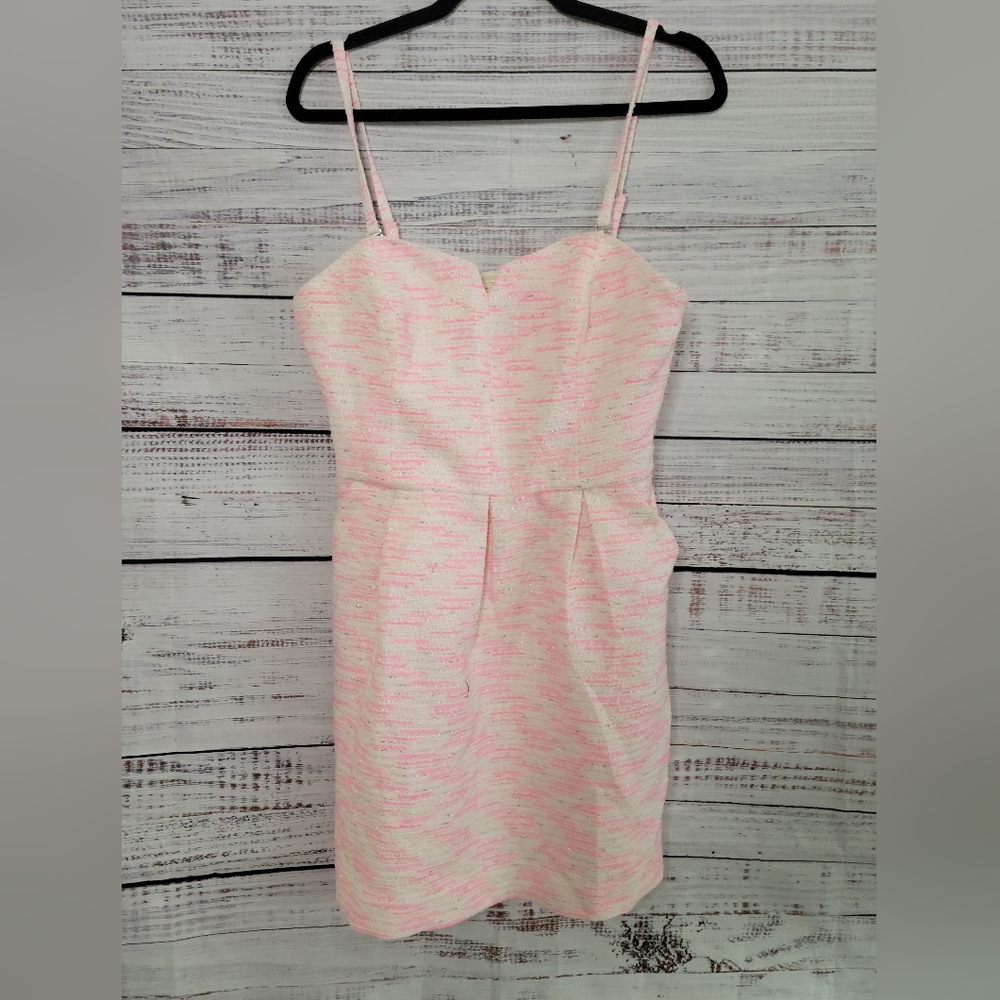 Anthropologie S12 Pink Tweed Dress By Moulinette Soeurs - Picture 5 of 6